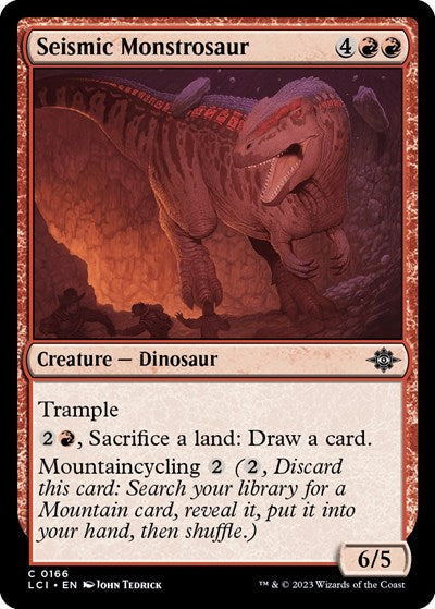 2023 Magic: The Gathering: The Lost Caverns of Ixalan (LCI) - Seismic Monstrosaur (#166, Common)