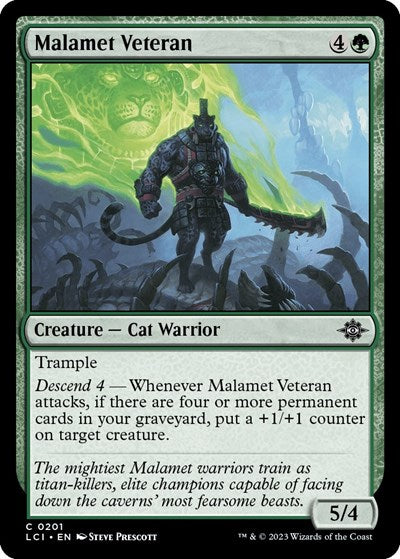 2023 Magic: The Gathering: The Lost Caverns of Ixalan (LCI) - Malamet Veteran (#201, Common) (Foil, Near Mint)