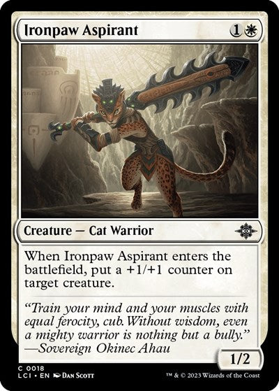 2023 Magic: The Gathering: The Lost Caverns of Ixalan (LCI) - Ironpaw Aspirant (#18, Common) (Foil, Near Mint)
