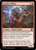 2023 Magic: The Gathering: The Lost Caverns of Ixalan (LCI) - Sunshot Militia (#168, Common) (Foil, Near Mint)
