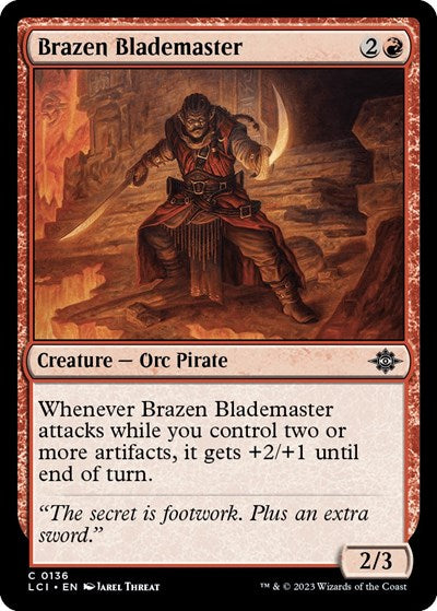2023 Magic: The Gathering: The Lost Caverns of Ixalan (LCI) - Brazen Blademaster (#136, Common) (Foil, Near Mint)