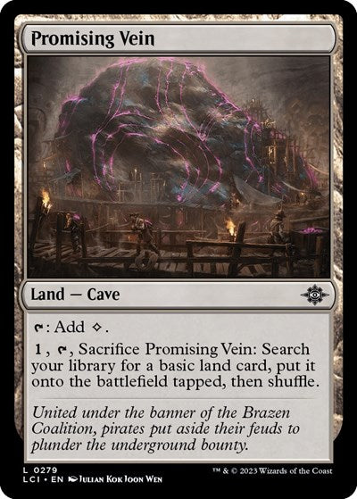 2023 Magic: The Gathering: The Lost Caverns of Ixalan (LCI) - Promising Vein (#279, Land) (, Near Mint)