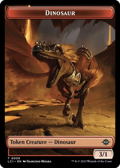 2023 Magic: The Gathering: The Lost Caverns of Ixalan (LCI) - Dinosaur Token 0009 (#9, T) (, Near Mint)