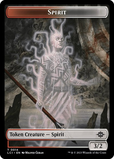 2023 Magic: The Gathering: The Lost Caverns of Ixalan (LCI) - Spirit Token (#14, T) (, Near Mint)