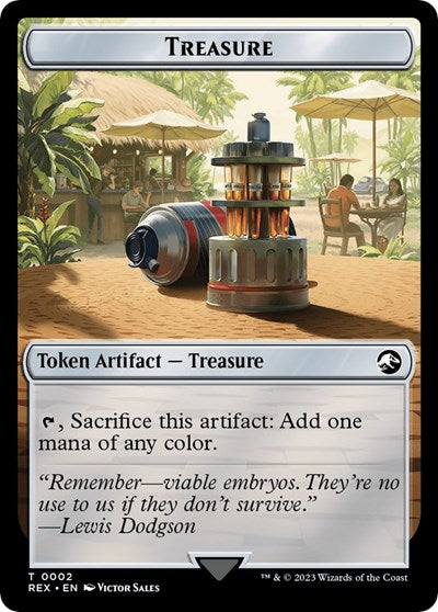 2023 Magic: The Gathering: Universes Beyond: Jurassic World Collection (REX) - Treasure Token (#2, T) (, Near Mint)