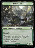 2023 Magic: The Gathering: Universes Beyond: Jurassic World Collection (REX) - Dinosaur Token (#1, T) (, Near Mint)