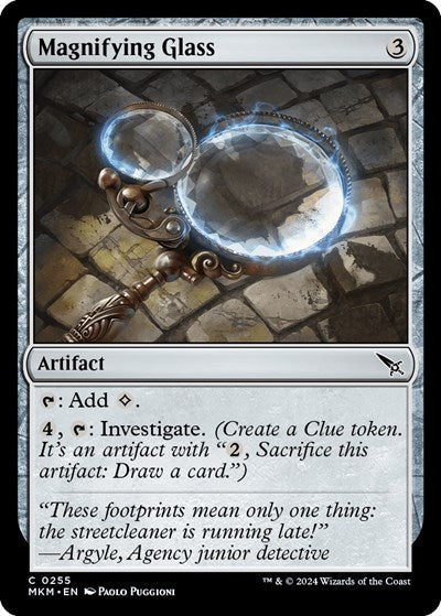 2024 Magic: The Gathering: Murders at Karlov Manor (MKM) - Magnifying Glass (#255, Common) (, Near Mint)