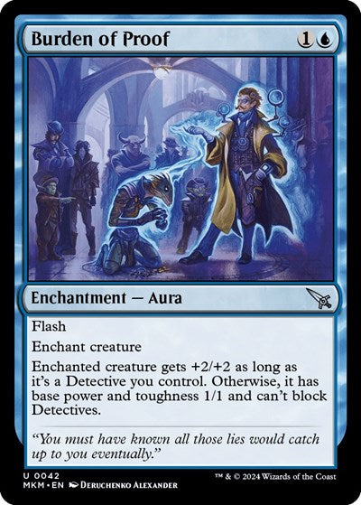 2024 Magic: The Gathering: Murders at Karlov Manor (MKM) - Burden of Proof (#42, Uncommon)