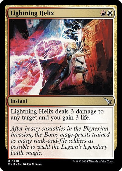 2024 Magic: The Gathering: Murders at Karlov Manor (MKM) - Lightning Helix (#218, Uncommon) (, Near Mint)
