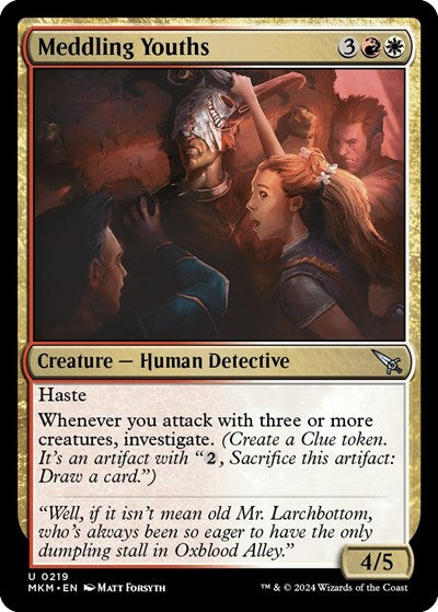 2024 Magic: The Gathering: Murders at Karlov Manor (MKM) - Meddling Youths (#219, Uncommon) (, Near Mint)