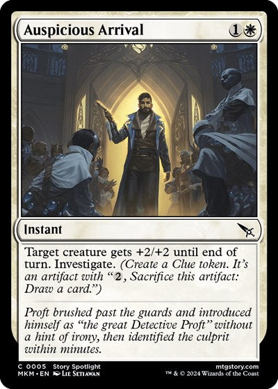 2024 Magic: The Gathering: Murders at Karlov Manor (MKM) - Auspicious Arrival (#5, Common)