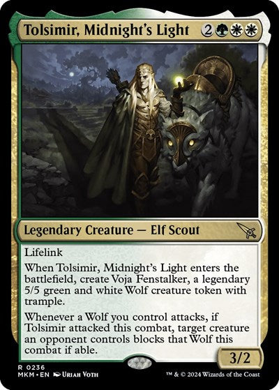 2024 Magic: The Gathering: Murders at Karlov Manor (MKM) - Tolsimir Midnights Light (#236, Rare) (, Near Mint)