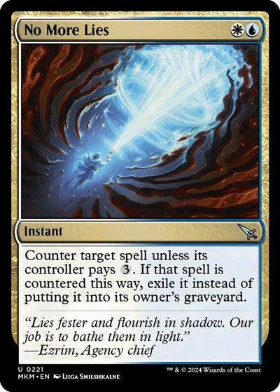 2024 Magic: The Gathering: Murders at Karlov Manor (MKM) - No More Lies (#221, Uncommon) (, Near Mint)