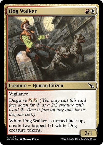 2024 Magic: The Gathering: Murders at Karlov Manor (MKM) - Dog Walker (#197, Common)