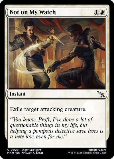 2024 Magic: The Gathering: Murders at Karlov Manor (MKM) - Not on my Watch (#28, Uncommon) (, Near Mint)