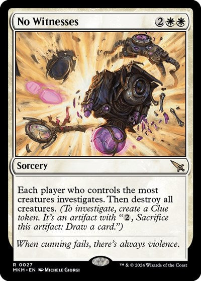 2024 Magic: The Gathering: Murders at Karlov Manor (MKM) - No Witnesses (#27, Rare) (, Near Mint)