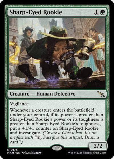 2024 Magic: The Gathering: Murders at Karlov Manor (MKM) - Sharp Eyed Rookie (#176, Rare) (, Near Mint)