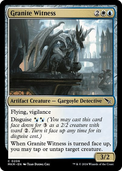 2024 Magic: The Gathering: Murders at Karlov Manor (MKM) - Granite Witness (#206, Common)