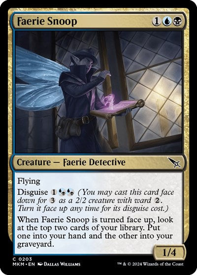 2024 Magic: The Gathering: Murders at Karlov Manor (MKM) - Faerie Snoop (#203, Common)