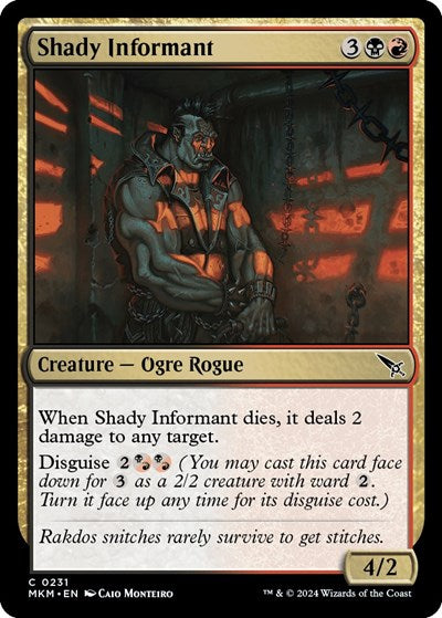 2024 Magic: The Gathering: Murders at Karlov Manor (MKM) - Shady Informant (#231, Common) (, Near Mint)