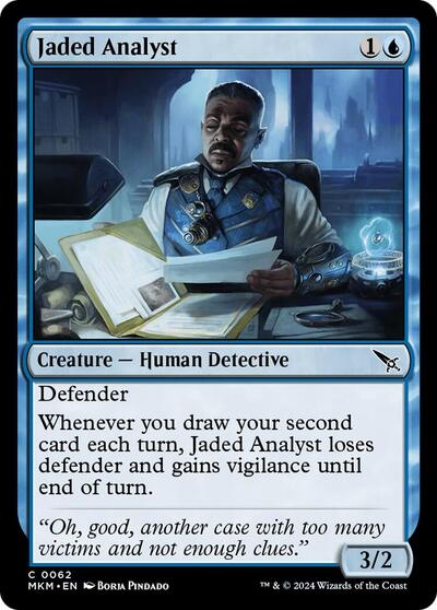 2024 Magic: The Gathering: Murders at Karlov Manor (MKM) - Jaded Analyst (#62, Common)