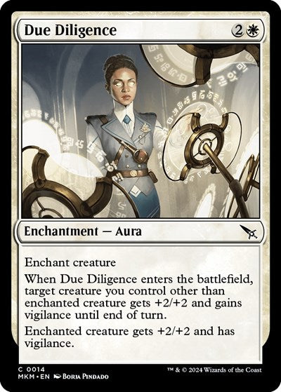 2024 Magic: The Gathering: Murders at Karlov Manor (MKM) - Due Diligence (#14, Common) (, Near Mint)