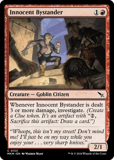 2024 Magic: The Gathering: Murders at Karlov Manor (MKM) - Innocent Bystander (#133, Common)