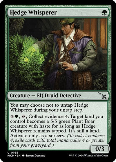 2024 Magic: The Gathering: Murders at Karlov Manor (MKM) - Hedge Whisperer (#165, Uncommon) (Foil, Near Mint)