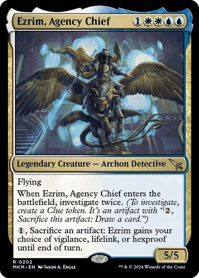 2024 Magic: The Gathering: Murders at Karlov Manor (MKM) - Ezrim Agency Chief (#202, Rare) (, Near Mint)