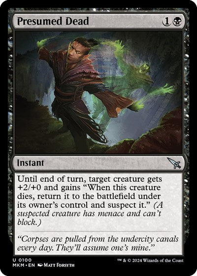 2024 Magic: The Gathering: Murders at Karlov Manor (MKM) - Presumed Dead (#100, Uncommon) (, Near Mint)