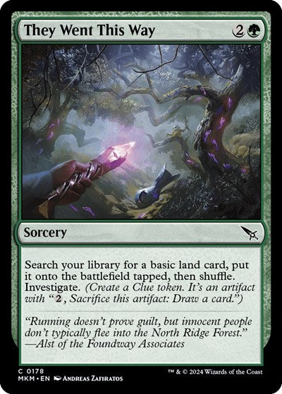 2024 Magic: The Gathering: Murders at Karlov Manor (MKM) - They Went This Way (#178, Common)