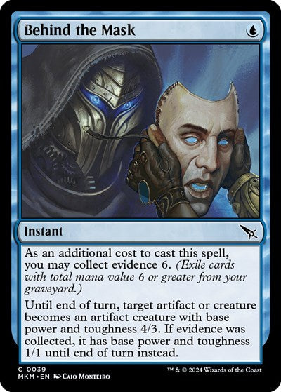 2024 Magic: The Gathering: Murders at Karlov Manor (MKM) - Behind the Mask (#39, Common) (, Near Mint)