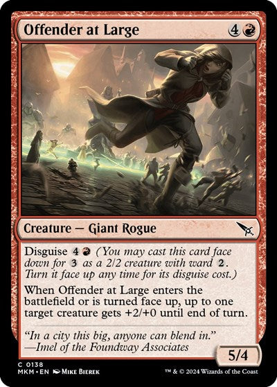 2024 Magic: The Gathering: Murders at Karlov Manor (MKM) - Offender at Large (#138, Common) (, Near Mint)