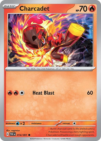 2024 Pokemon: SV: Paldean Fates (PAF) - Charcadet 014 091 (#014/091, Common) (, Near Mint)
