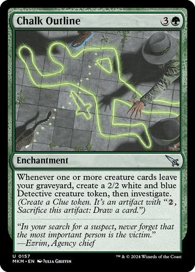 2024 Magic: The Gathering: Murders at Karlov Manor (MKM) - Chalk Outline (#157, Uncommon)