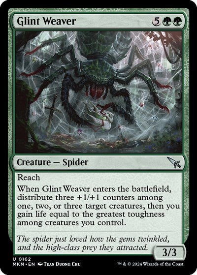 2024 Magic: The Gathering: Murders at Karlov Manor (MKM) - Glint Weaver (#162, Uncommon) (, Near Mint)