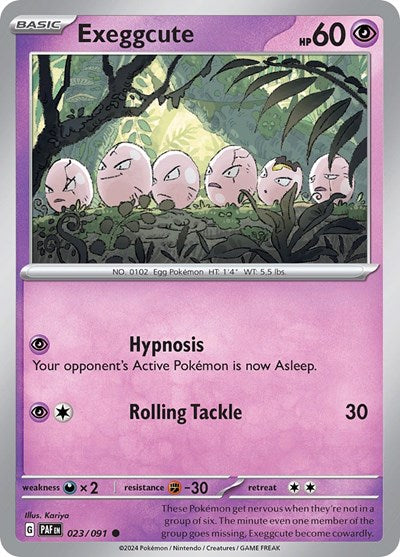 2024 Pokemon: SV: Paldean Fates (PAF) - Exeggcute (#023/091, Common) (, Near Mint)