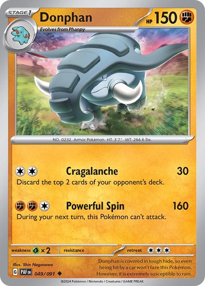 2024 Pokemon: SV: Paldean Fates (PAF) - Donphan (#049/091, Uncommon) (, Near Mint)