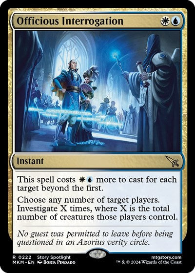 2024 Magic: The Gathering: Murders at Karlov Manor (MKM) - Officious Interrogation (#222, Rare) (, Near Mint)