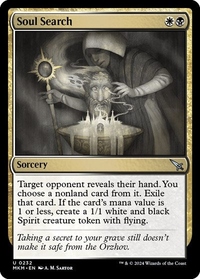 2024 Magic: The Gathering: Murders at Karlov Manor (MKM) - Soul Search (#232, Uncommon) (, Near Mint)