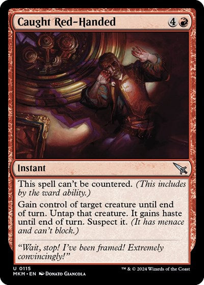 2024 Magic: The Gathering: Murders at Karlov Manor (MKM) - Caught Red Handed (#115, Uncommon) (, Near Mint)