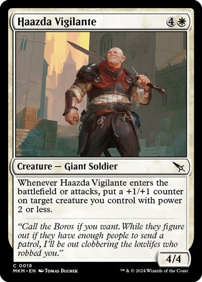2024 Magic: The Gathering: Murders at Karlov Manor (MKM) - Haazda Vigilante (#18, Common) (, Near Mint)