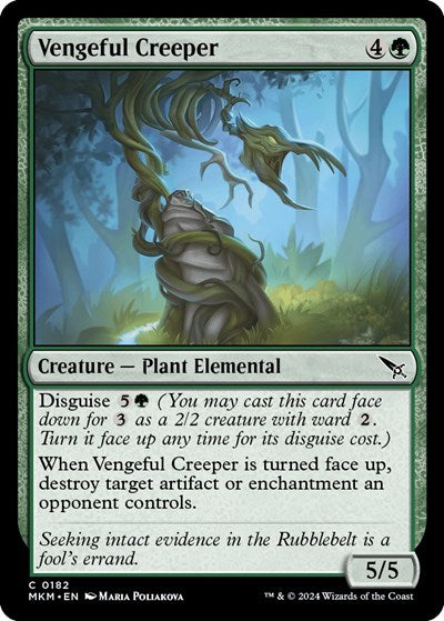 2024 Magic: The Gathering: Murders at Karlov Manor (MKM) - Vengeful Creeper (#182, Common) (, Near Mint)