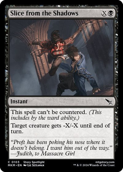 2024 Magic: The Gathering: Murders at Karlov Manor (MKM) - Slice from the Shadows (#103, Common)