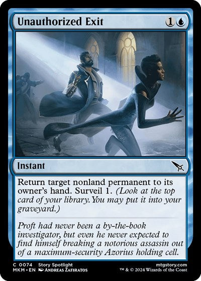 2024 Magic: The Gathering: Murders at Karlov Manor (MKM) - Unauthorized Exit (#74, Common) (, Near Mint)