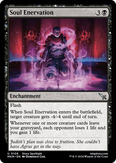 2024 Magic: The Gathering: Murders at Karlov Manor (MKM) - Soul Enervation (#106, Uncommon)