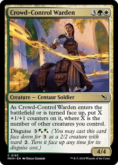 2024 Magic: The Gathering: Murders at Karlov Manor (MKM) - Crowd Control Warden (#193, Common)