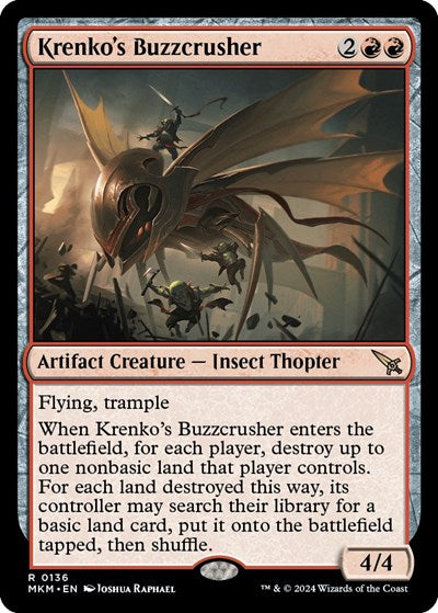 2024 Magic: The Gathering: Murders at Karlov Manor (MKM) - Krenkos Buzzcrusher (#136, Rare) (Foil, Near Mint)