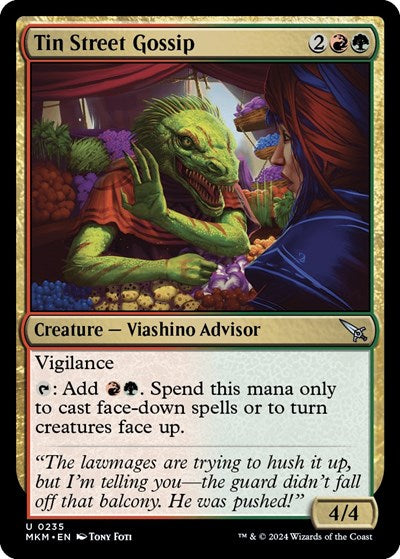 2024 Magic: The Gathering: Murders at Karlov Manor (MKM) - Tin Street Gossip (#235, Uncommon) (, Near Mint)