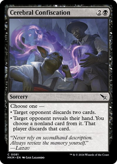 2024 Magic: The Gathering: Murders at Karlov Manor (MKM) - Cerebral Confiscation (#81, Common) (, Near Mint)